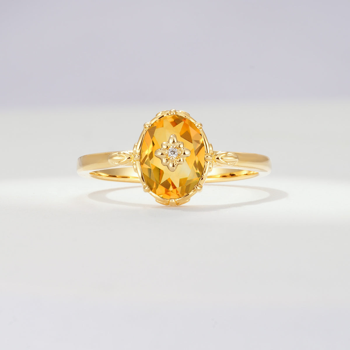 ML07036 Citrine Ring - Yellow-Gold
