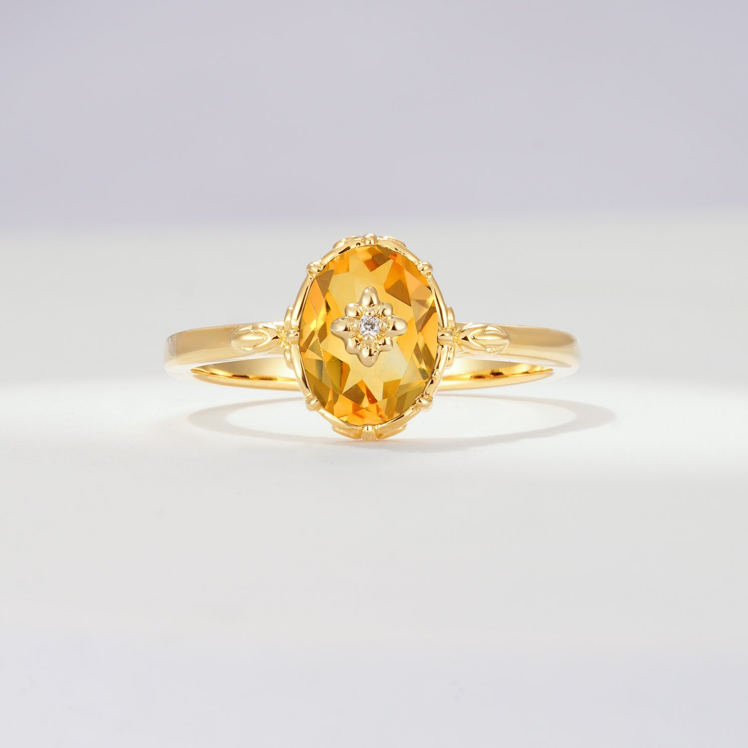 ML07036 Citrine Ring - Yellow-Gold