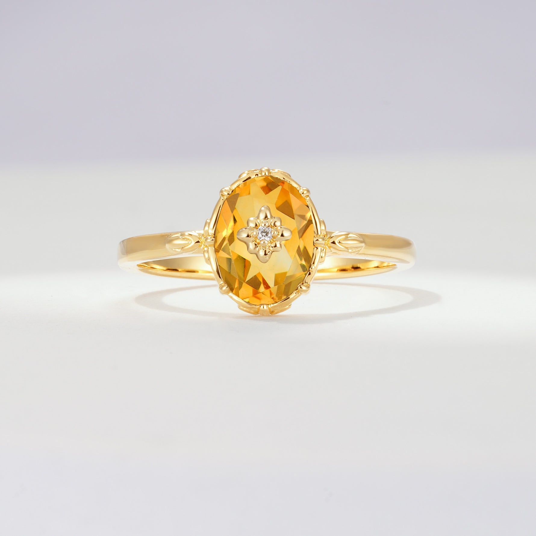 ML07036 Citrine Ring - Yellow-Gold