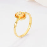 ML07036 Citrine Ring - White-Gold