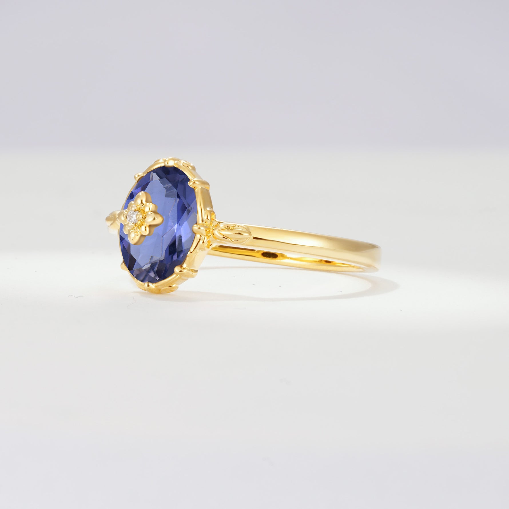 ML07036 Tanzanite Ring - Rose-Gold