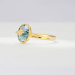 ML07036 Moss Agate Ring - Rose-Gold