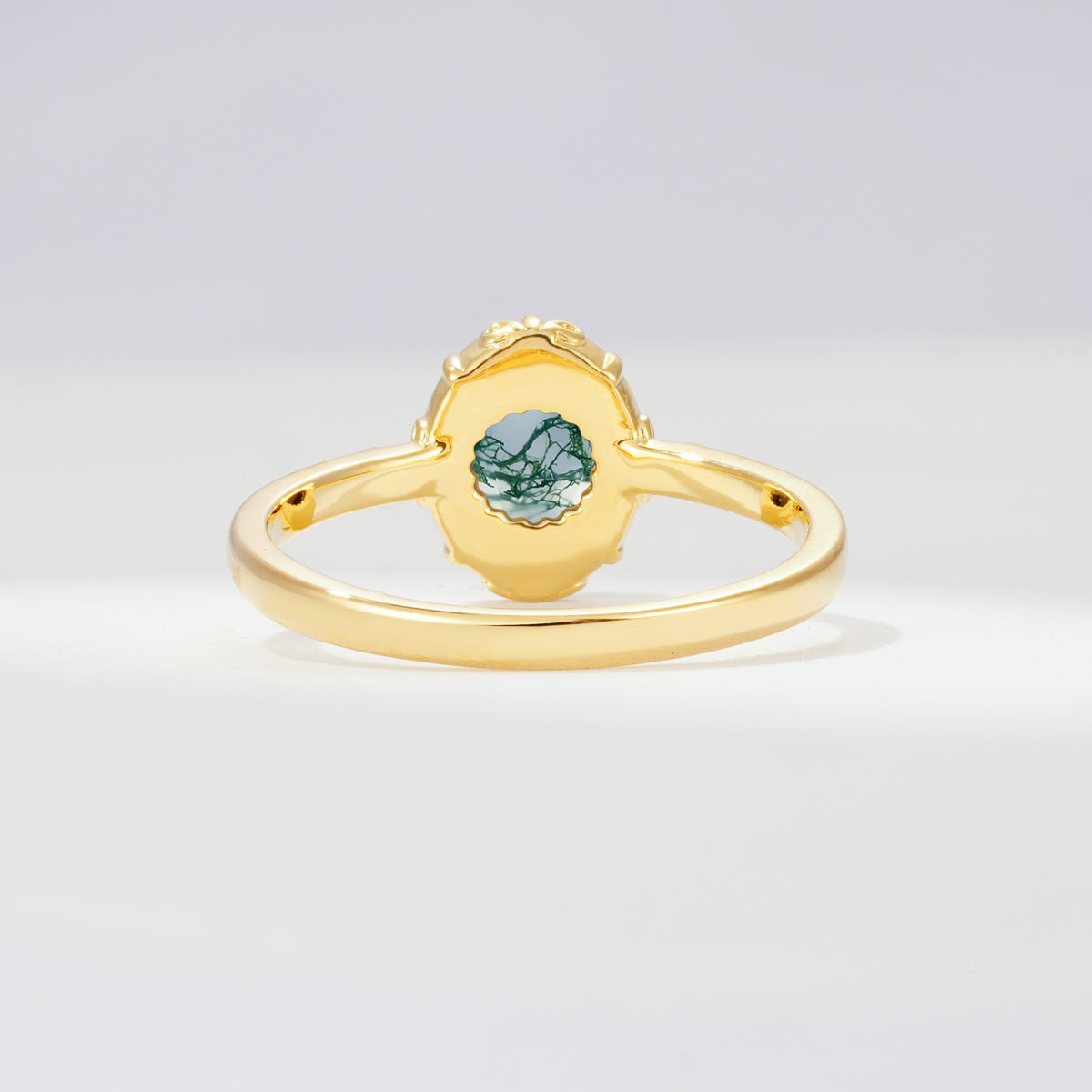 ML07036 Moss Agate Ring - Additional view