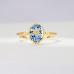 ML07036 Aquamarine Ring - Yellow-Gold