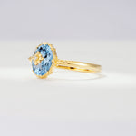 ML07036 Aquamarine Ring - Rose-Gold