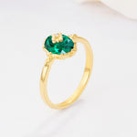 ML07036 Emerald Ring - White-Gold