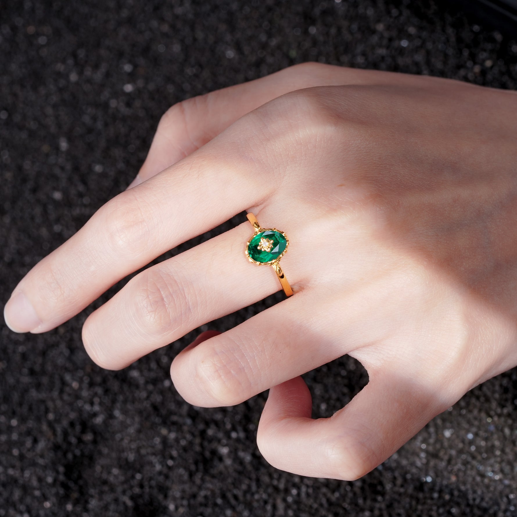 ML07036 Emerald Ring - Additional view