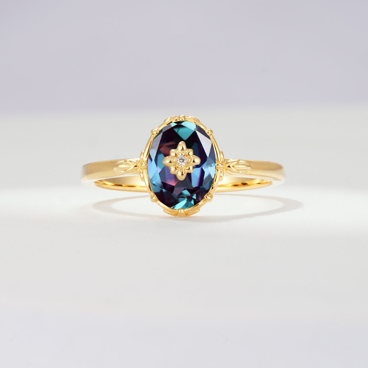 ML07036 Alexandrite Ring - Yellow-Gold