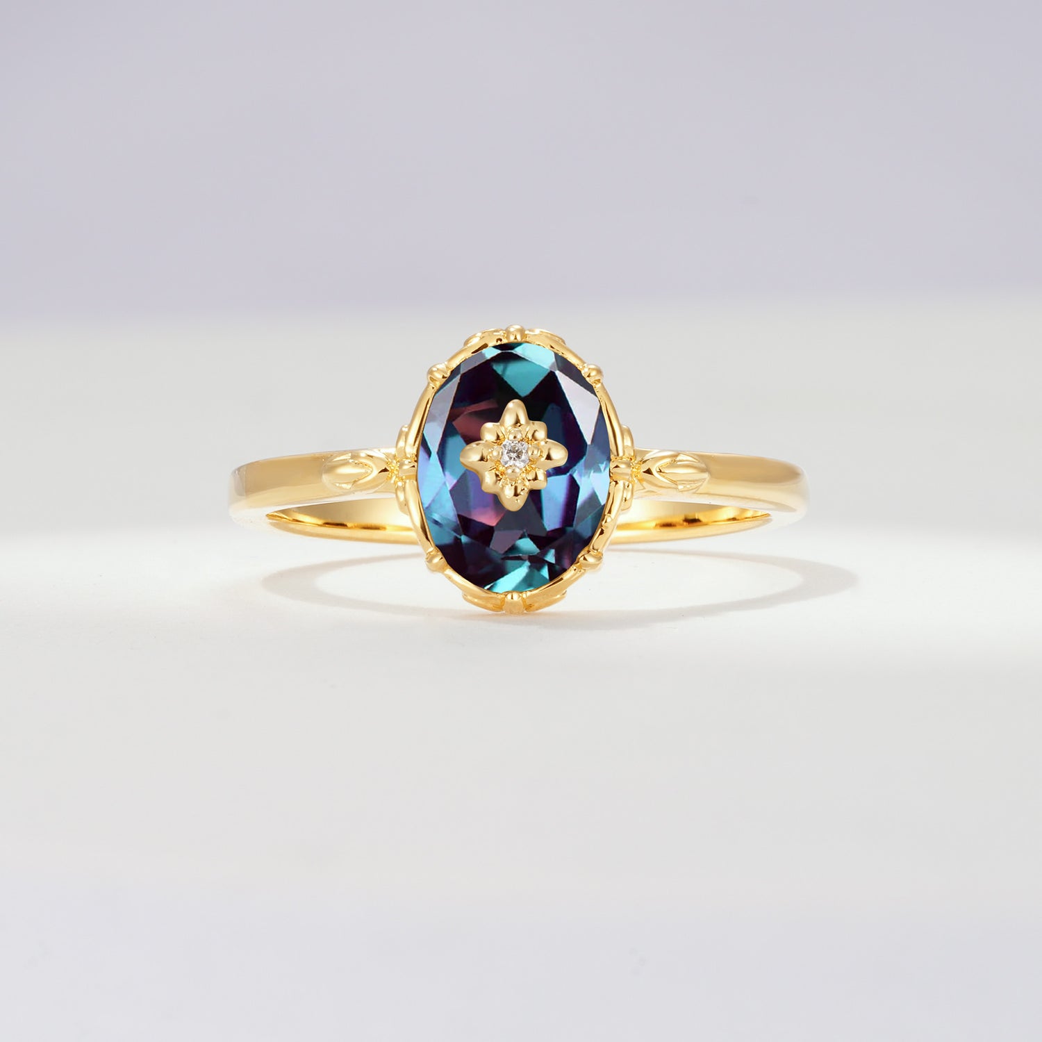 ML07036 Alexandrite Ring - Yellow-Gold