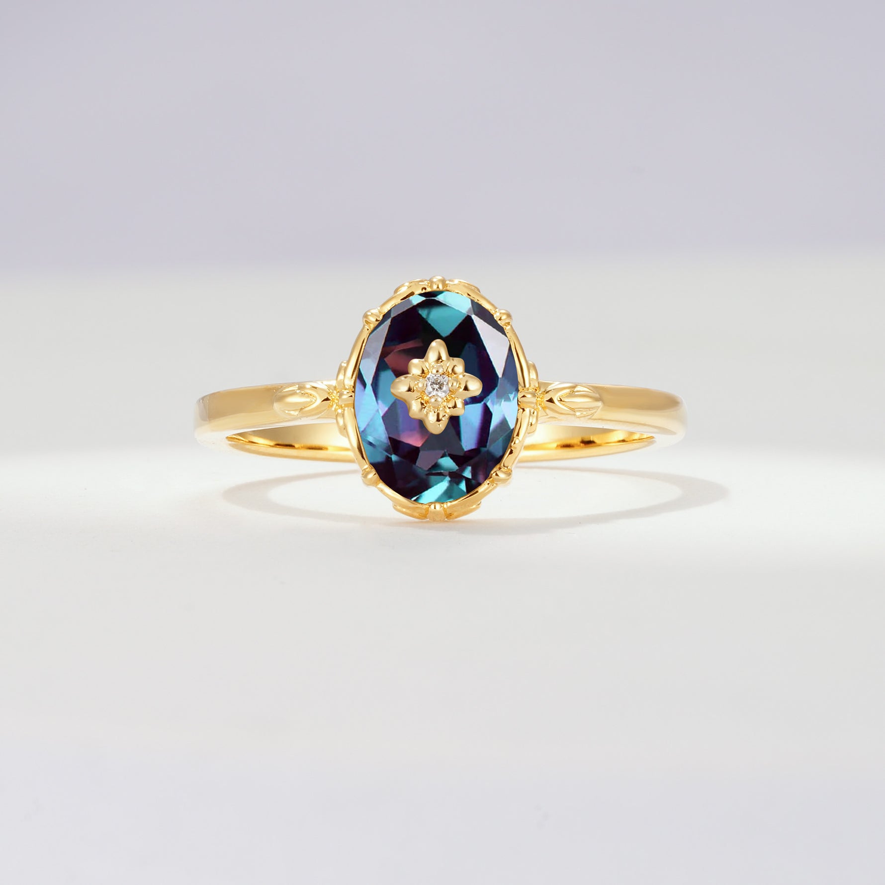 ML07036 Alexandrite Ring - Yellow-Gold