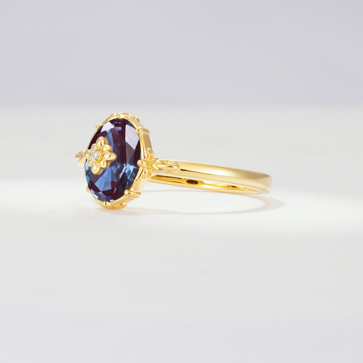 ML07036 Alexandrite Ring - Rose-Gold
