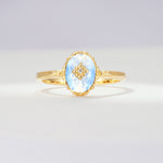 ML07036 Moonstone Ring - Yellow-Gold