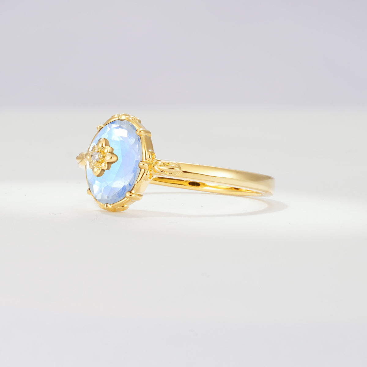 ML07036 Moonstone Ring - Rose-Gold