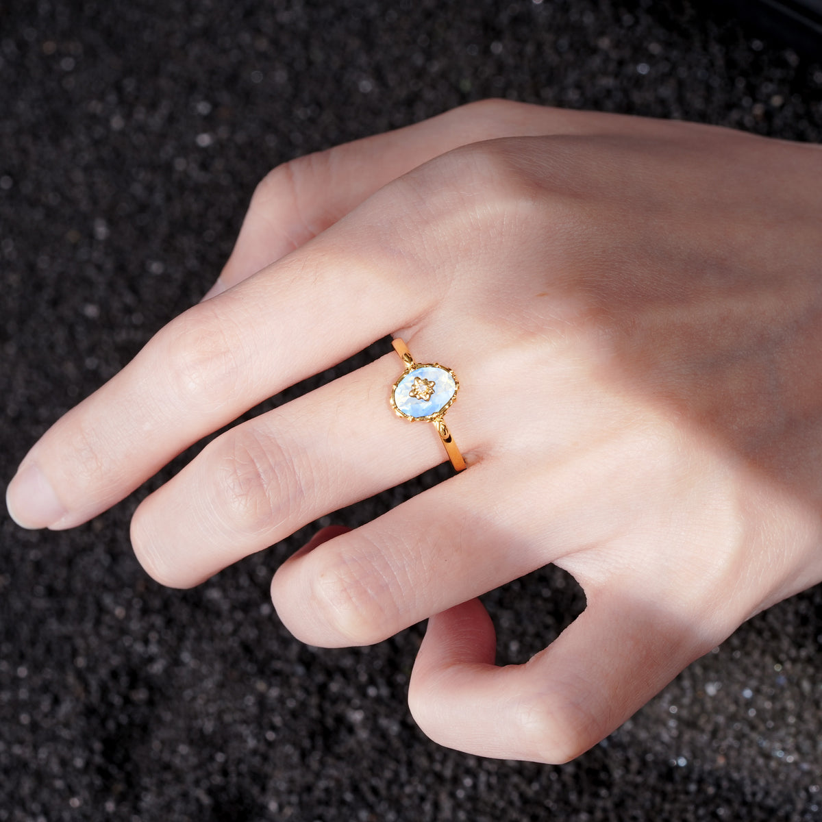 ML07036 Moonstone Ring - Additional view
