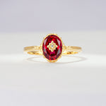 ML07036 Ruby Ring - Yellow-Gold