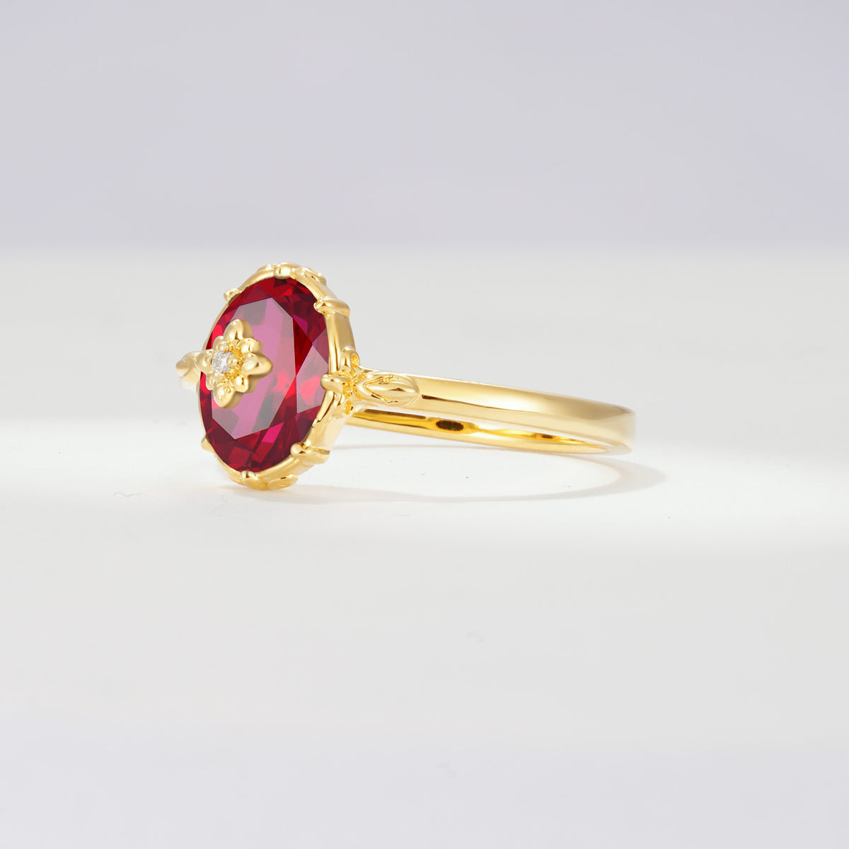 ML07036 Ruby Ring - Rose-Gold