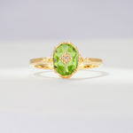 ML07036 Peridot Ring - Yellow-Gold