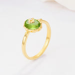 ML07036 Peridot Ring - White-Gold