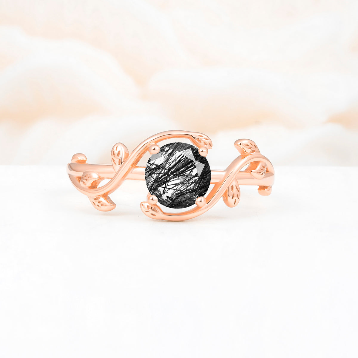 ML07039 Black Rutilated Quartz Ring - Additional view