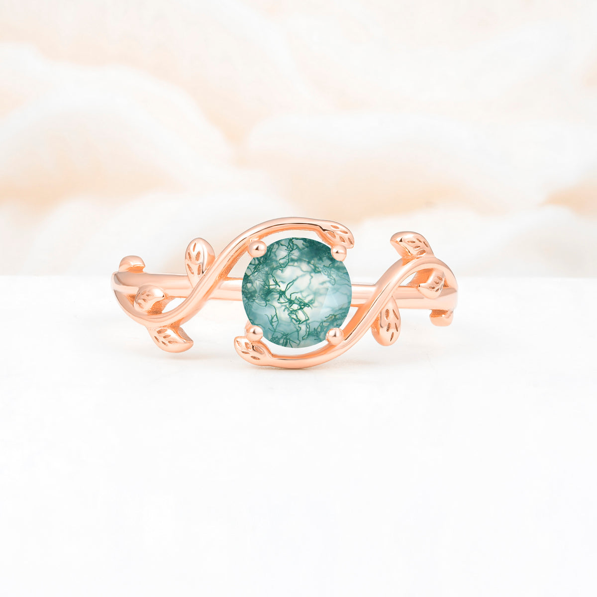ML07039 Moss Agate Ring - Additional view
