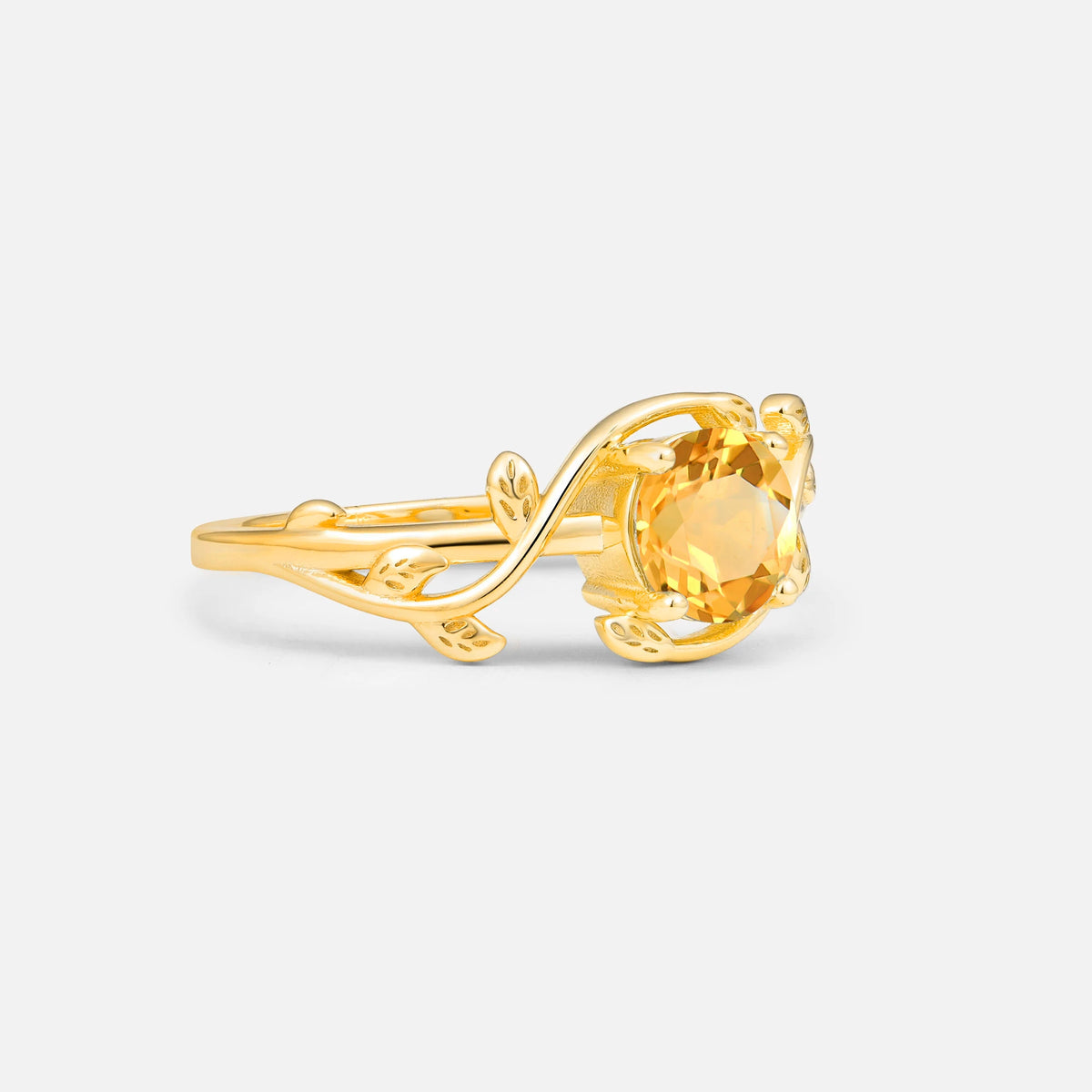 ML07039 Citrine Ring - White-Gold