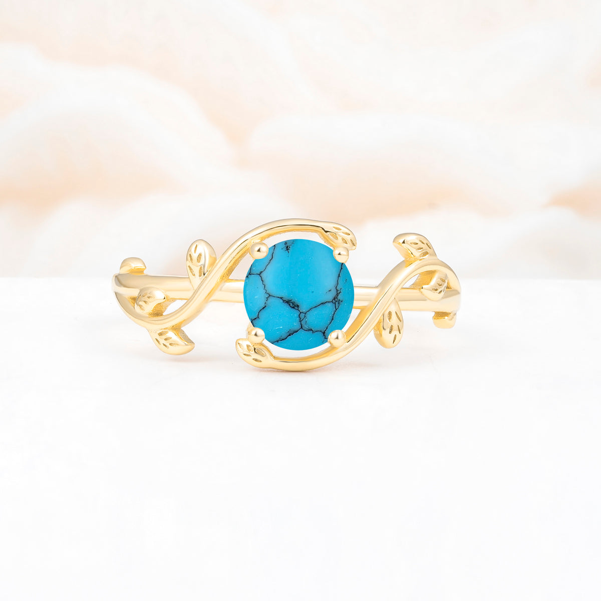 ML07039 Turquoise Ring - Yellow-Gold