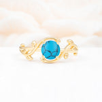 ML07039 Turquoise Ring - Yellow-Gold