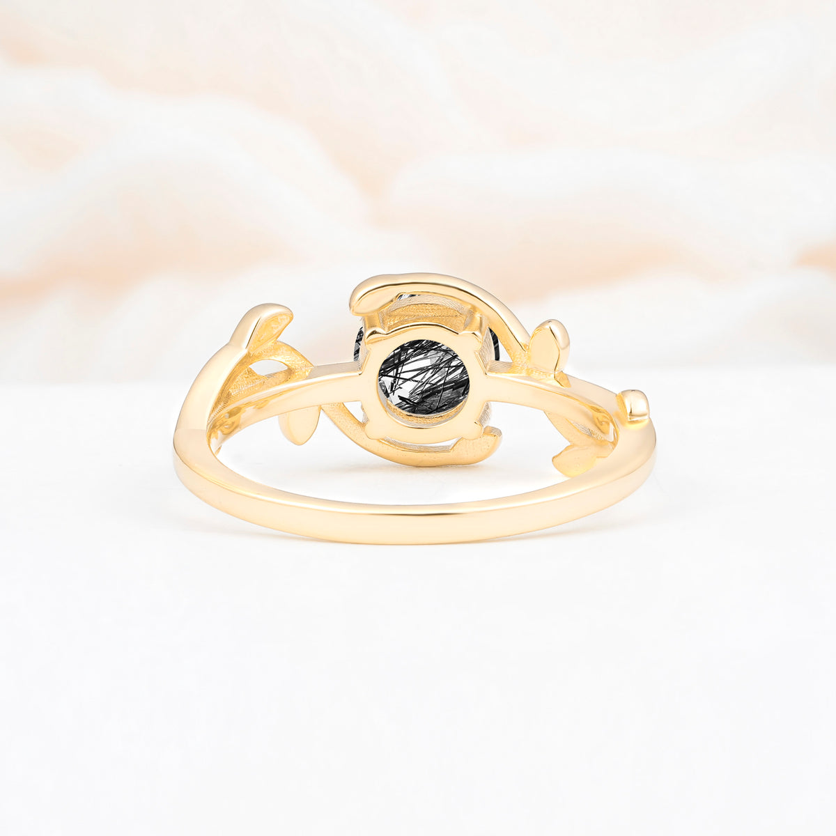 ML07039 Black Rutilated Quartz Ring - Additional view