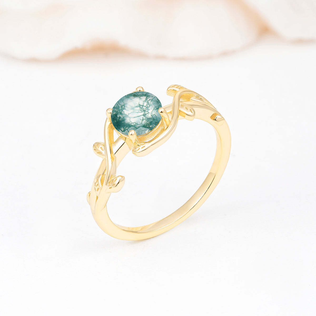 ML07039 Moss Agate Ring - Additional view