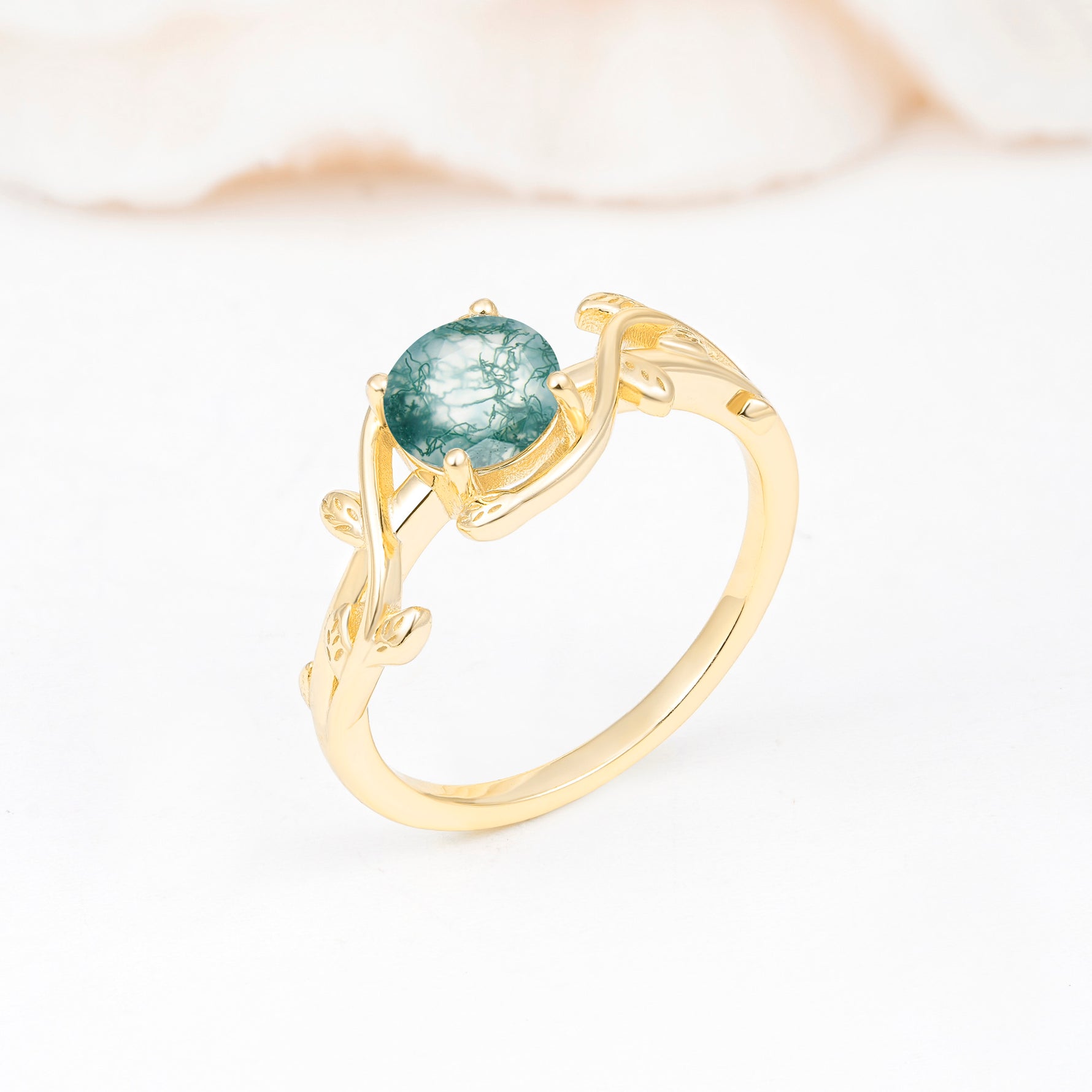 ML07039 Moss Agate Ring - Additional view