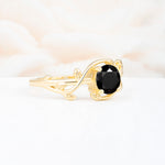 ML07039 Black Onyx Ring - White-Gold