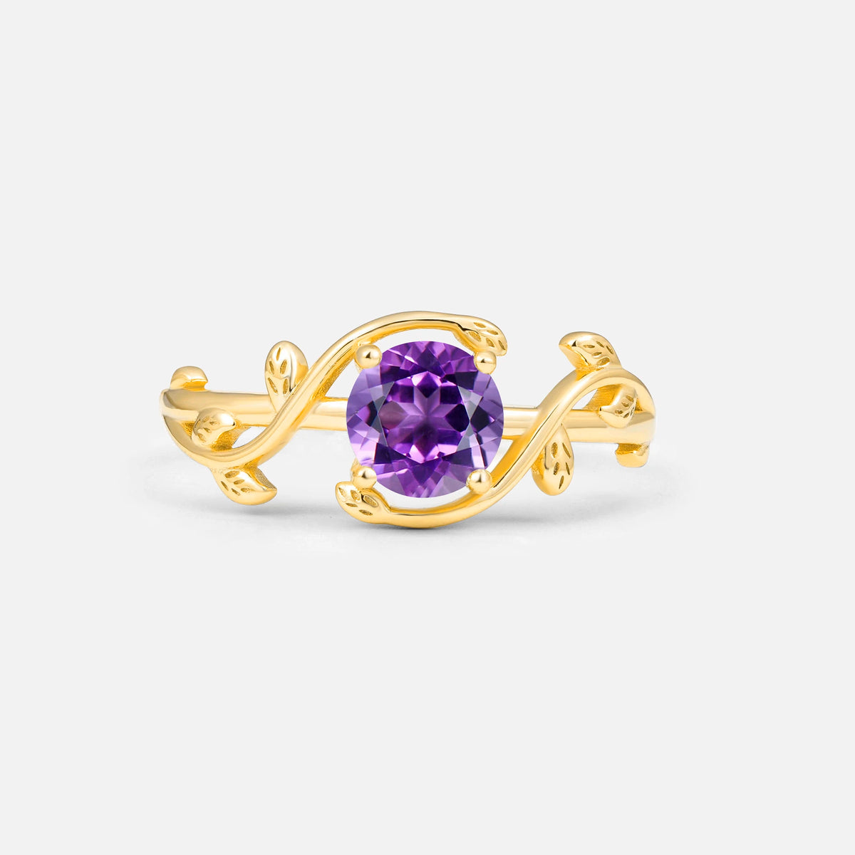 ML07039 Amethyst Ring - Yellow-Gold
