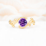 ML07039 Amethyst Ring - Yellow-Gold