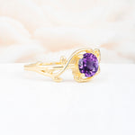 ML07039 Amethyst Ring - White-Gold