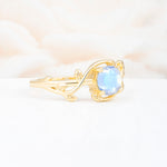 ML07039 Moonstone Ring - White-Gold
