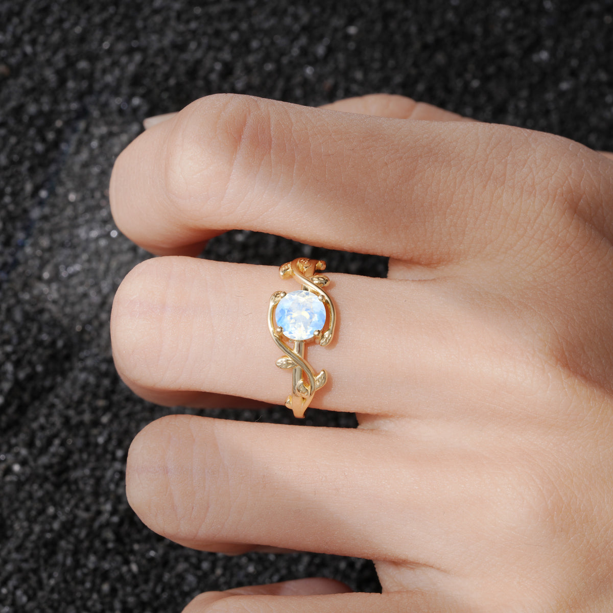 ML07039 Moonstone Ring - Rose-Gold