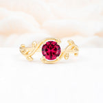 ML07039 Ruby Ring - Yellow-Gold