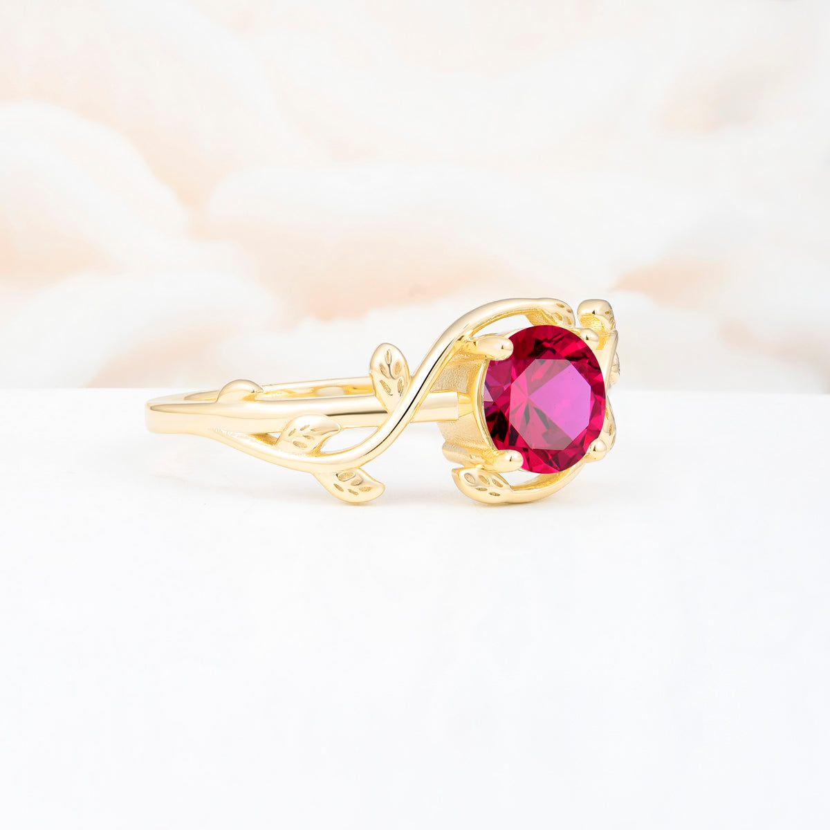 ML07039 Ruby Ring - White-Gold