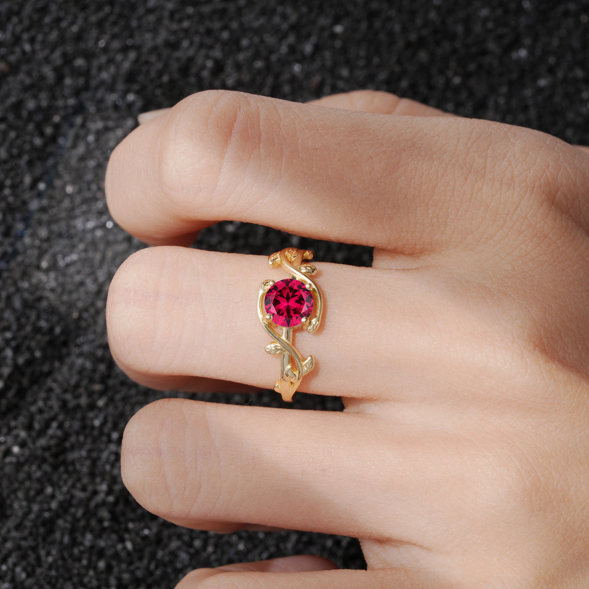 ML07039 Ruby Ring - Rose-Gold