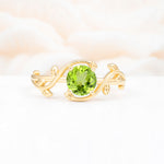 ML07039 Peridot Ring - Yellow-Gold