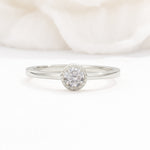 Minimalist Round Cut Bezel Set Solitaire Moissanite Engagement Ring - Additional view