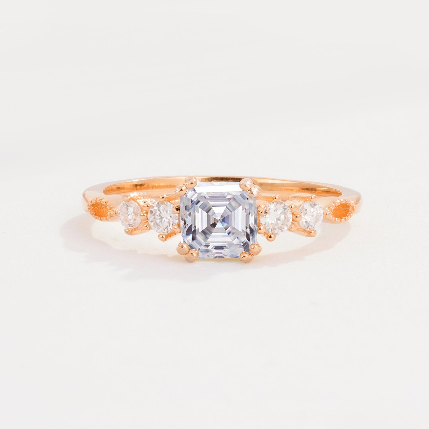 Luxury Princess Cut Moissanite Engagement  Ring