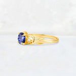 Round Cut Tanzanite Leaf Vine Twist Engagement Ring - Additional view