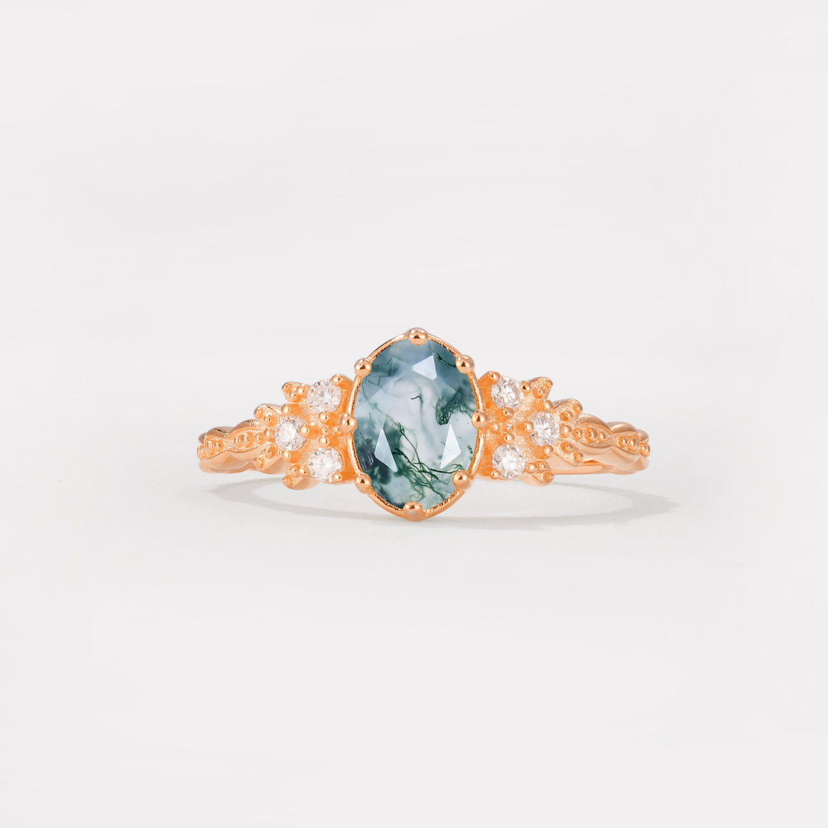 ML07048 Moss Agate Ring - Additional view