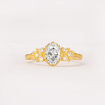 ML07048 Moissanite Ring - Yellow-Gold