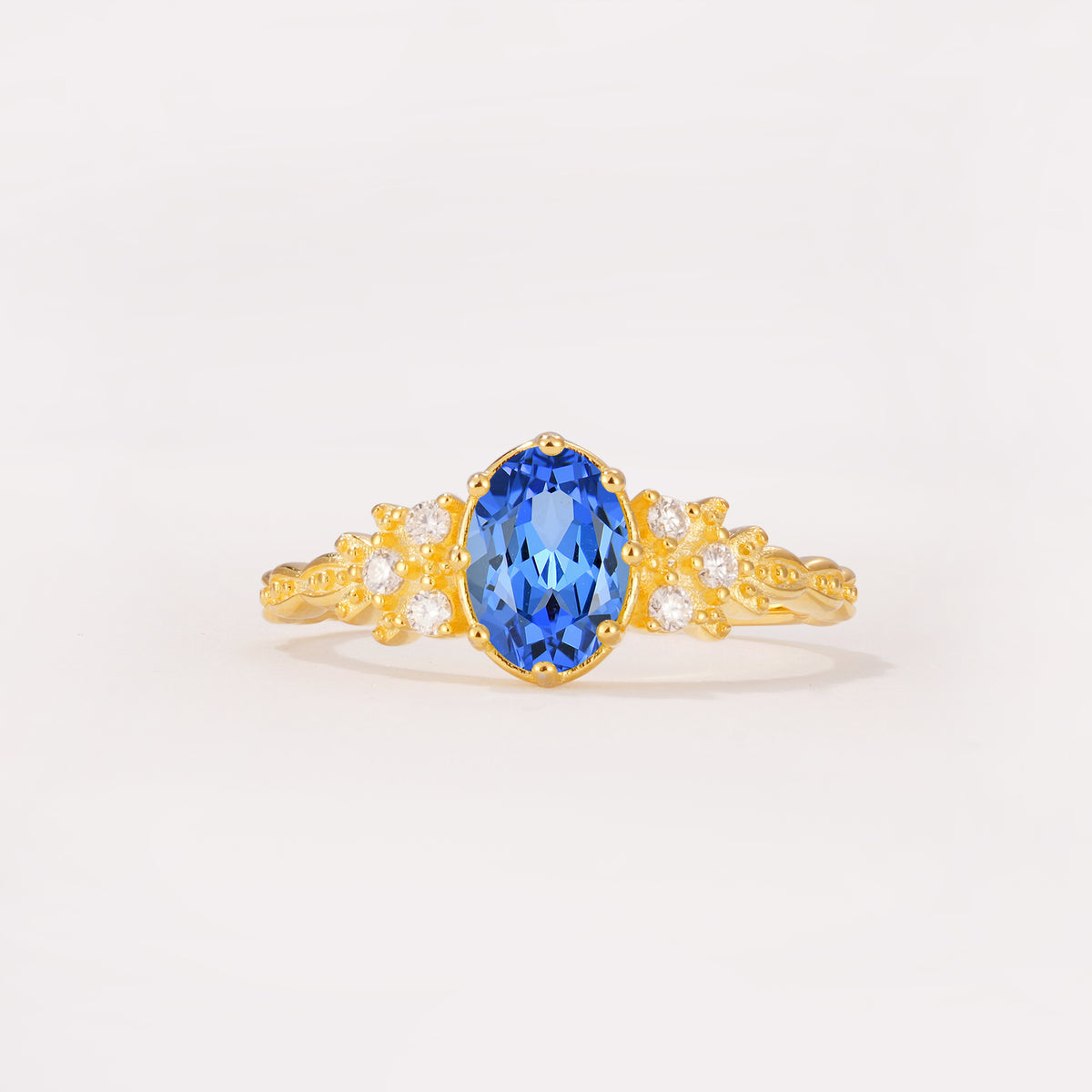 ML07048 Sapphire Ring - Yellow-Gold