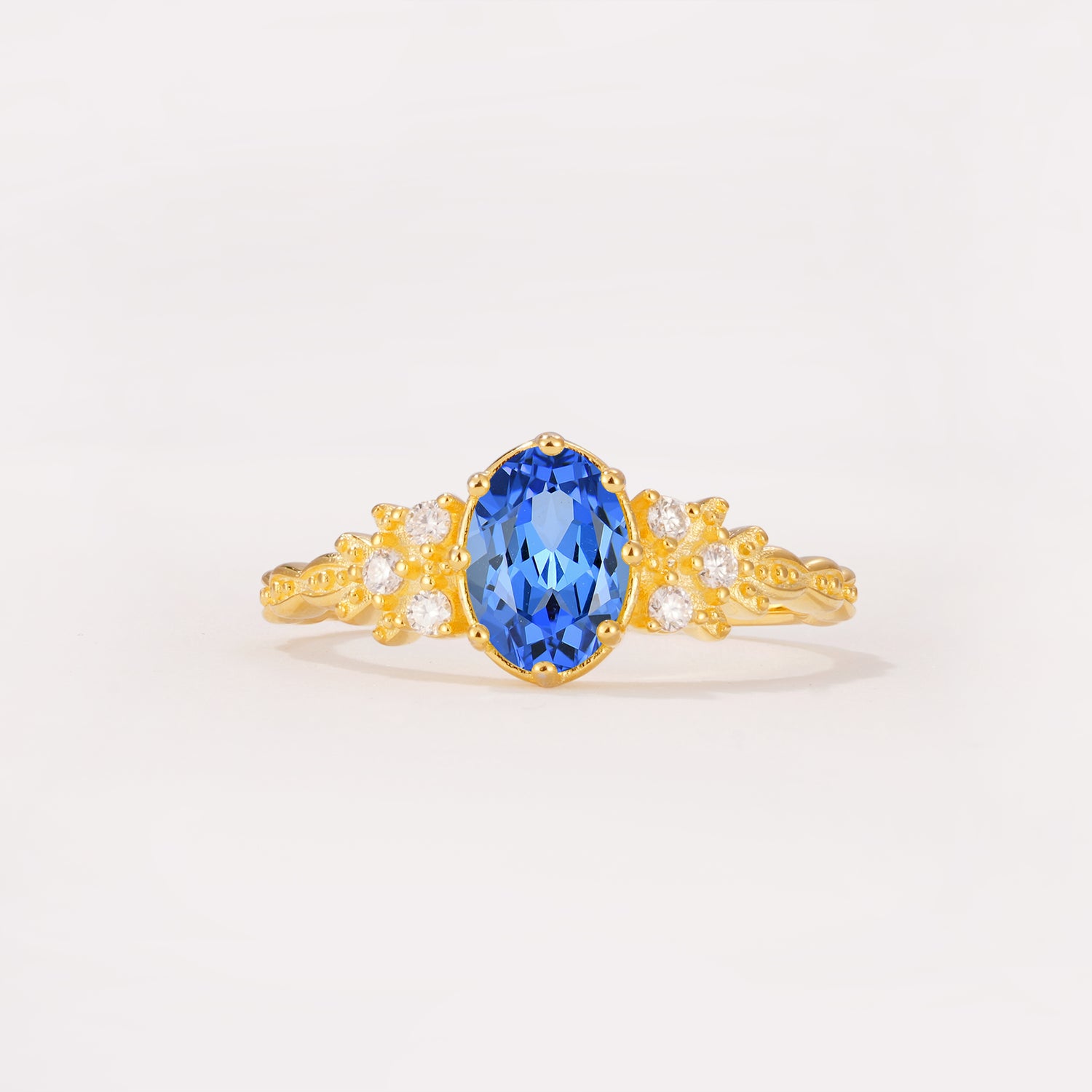 ML07048 Sapphire Ring - Yellow-Gold