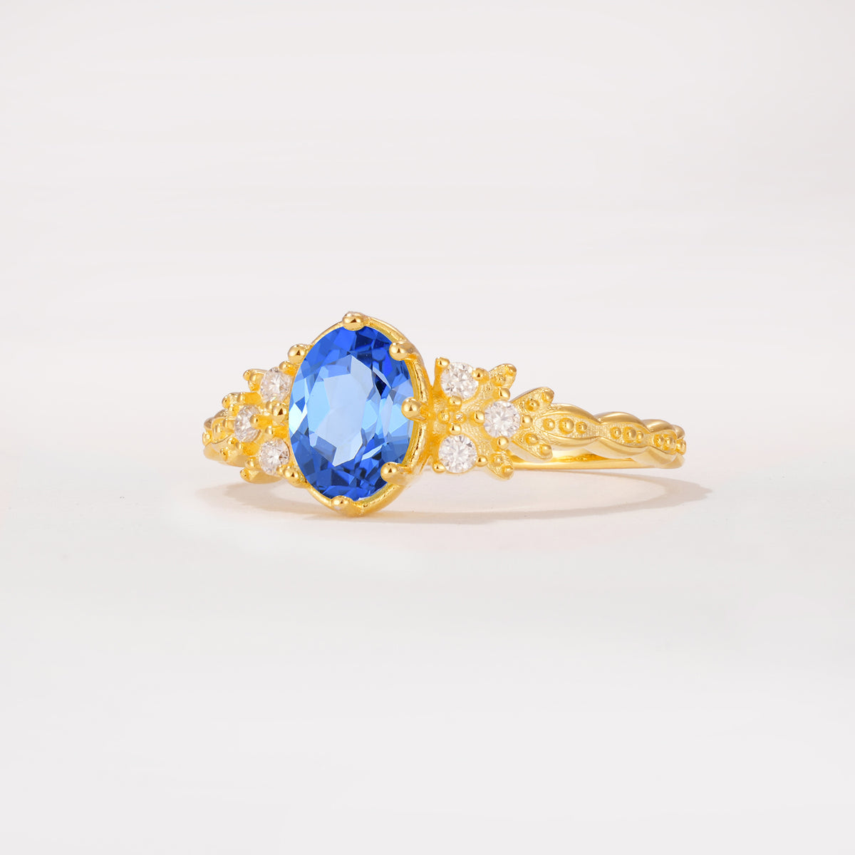 ML07048 Sapphire Ring - White-Gold