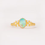 ML07048 Fire Opal Ring - Yellow-Gold