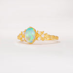ML07048 Fire Opal Ring - White-Gold